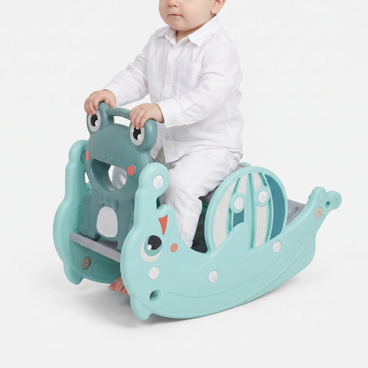 3-in-1 Baby Schommel- en Glijbaanset – Multifunctionele Indoor Speelset Voor Peuters