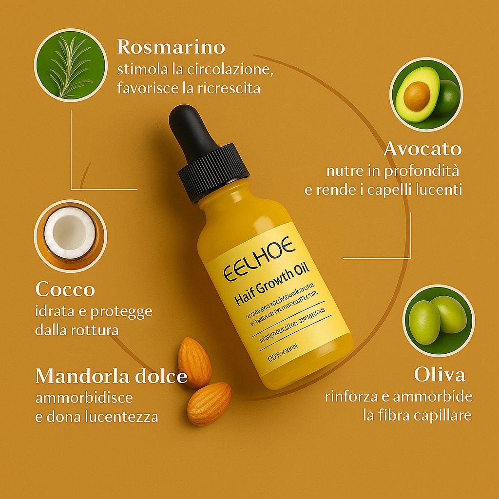 Essenza™ – Olio naturale per la ricrescita dei capelli (by EELHOE)