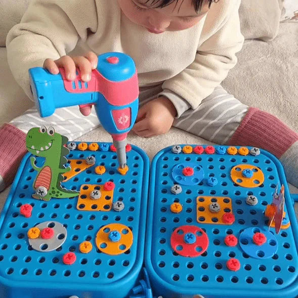 Montessori Elektrische Boorset – Bouwgereedschap Speelset Voor Kleine Ingenieurs