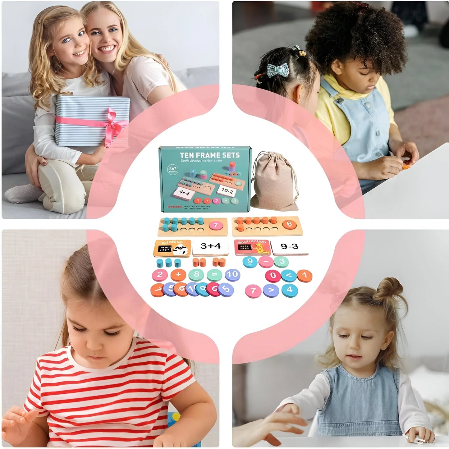Montessori wiskundige leerset – houten rekenspel voor kinderen van 3–7 jaar-MiniBea