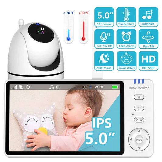 Babyfoon met camera en 5 inch scherm 2