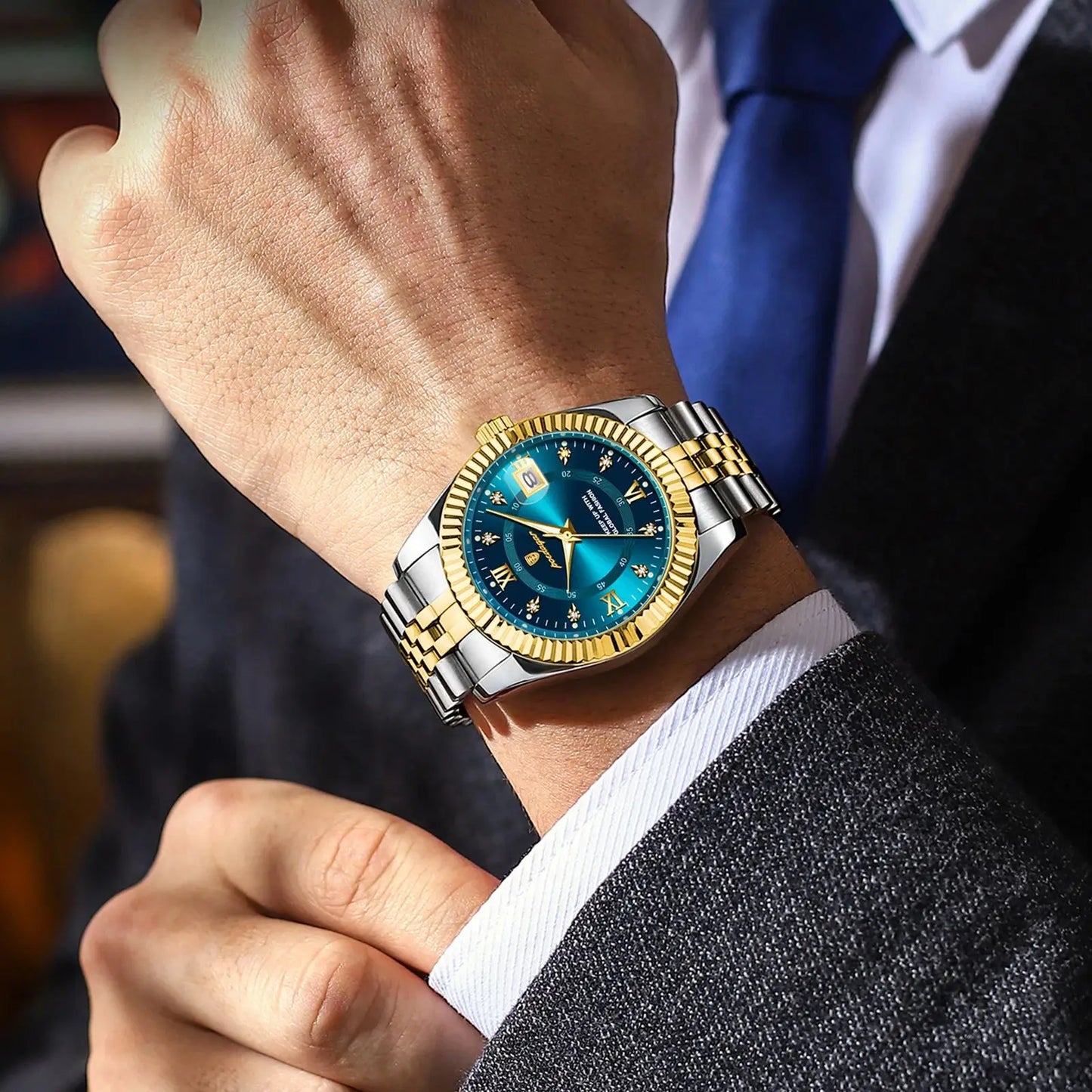 POEDAGAR Orologio Uomo Sport Luxury – Quarzo, Luminosa, Impermeabile