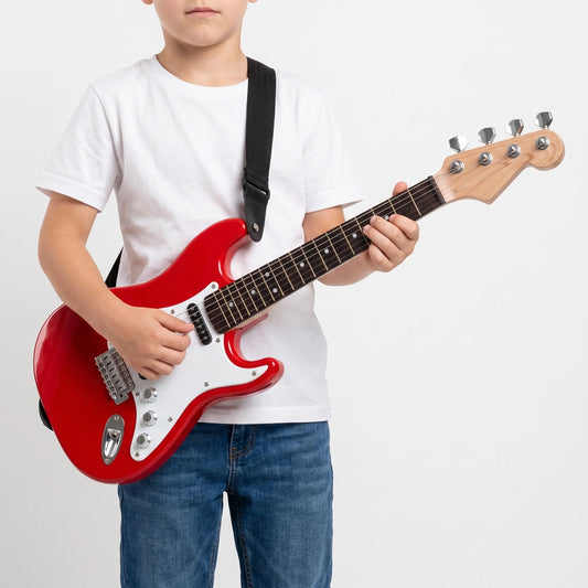 Speelgoedgitaar - elektrische kindergitaar 4 snaren muziekinstrument