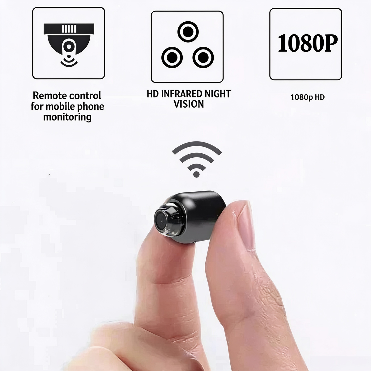 Remote control for mobile phone monitoring. HD INFRARED NIGHT VISION. 1080p HD