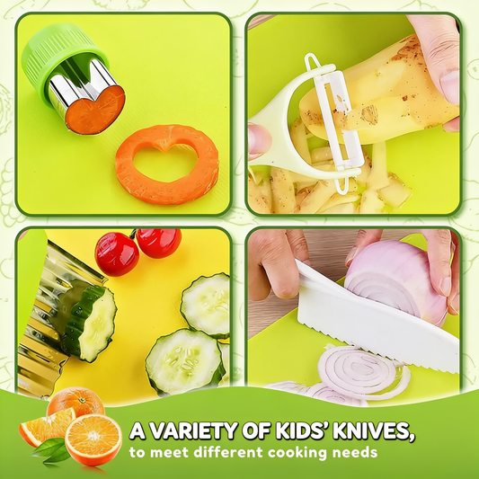 A VARIETY OF KIDS' KNIVES,. to meet different cooking needs