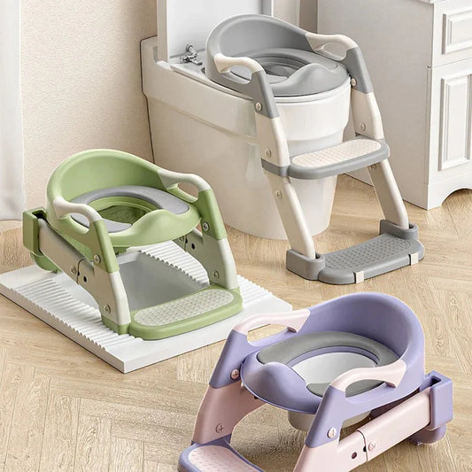 Klappbarer Sauberkeitstrainer-Stuhl – Tragbarer Toilettentrainer mit Stufen