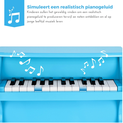 Houten Kinderpiano - Speelgoed Piano met 25 Toetsen en Muziekboek