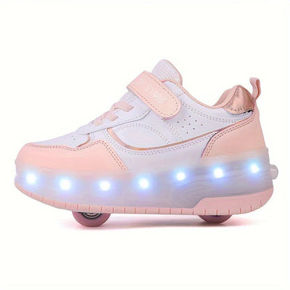 Kinder Rolschoenen – Lichtgevende Klittenband Sneakers Met Wieltjes