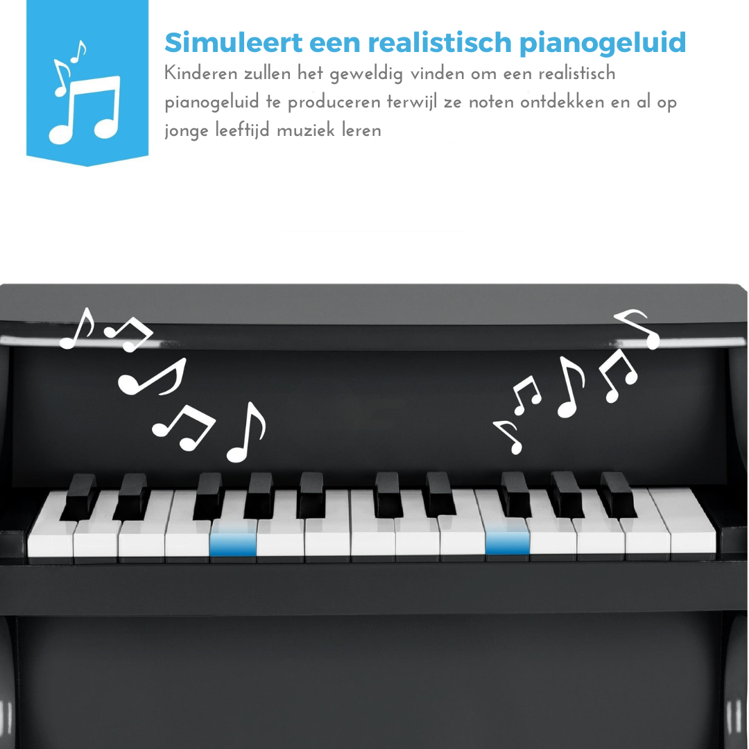 Houten Kinderpiano - Speelgoed Piano met 25 Toetsen en Muziekboek