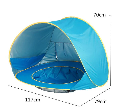 Baby Strandtent Met Zwembad – Pop-up Zonnescherm Voor Baby’s