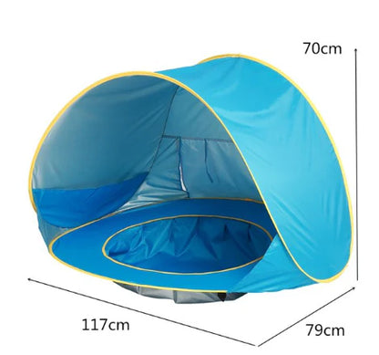 Baby Strandtent Met Zwembad – Pop-up Zonnescherm Voor Baby’s