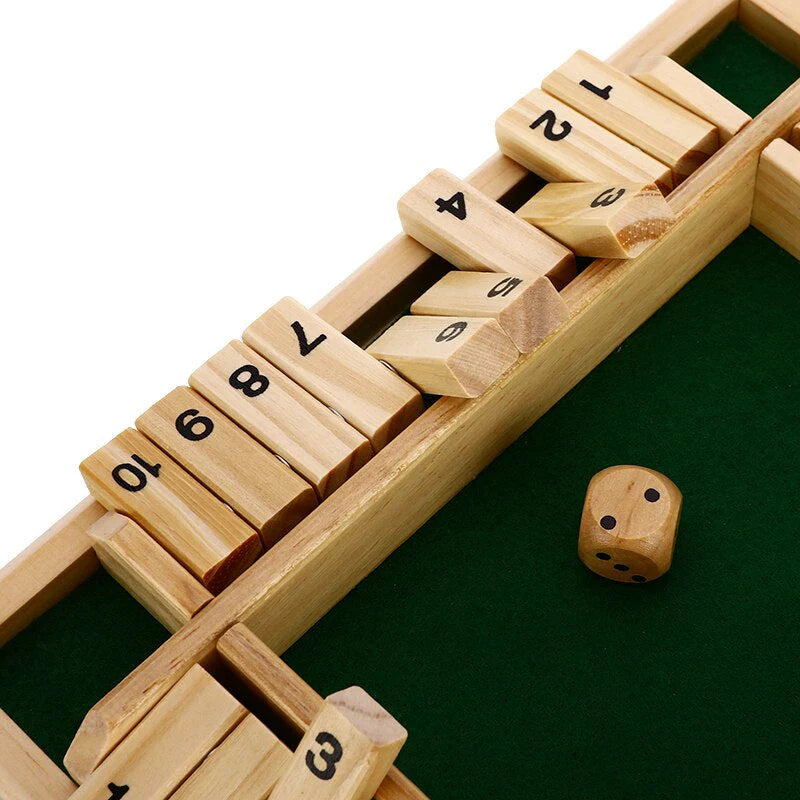 Shut the Box Bordspel – Houten Dobbel Flip-Spel