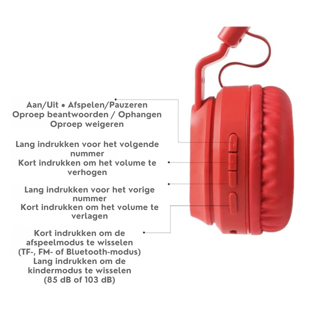 Kinderhoofdtelefoon – Bluetooth Hoofdtelefoon Met Ruisonderdrukking