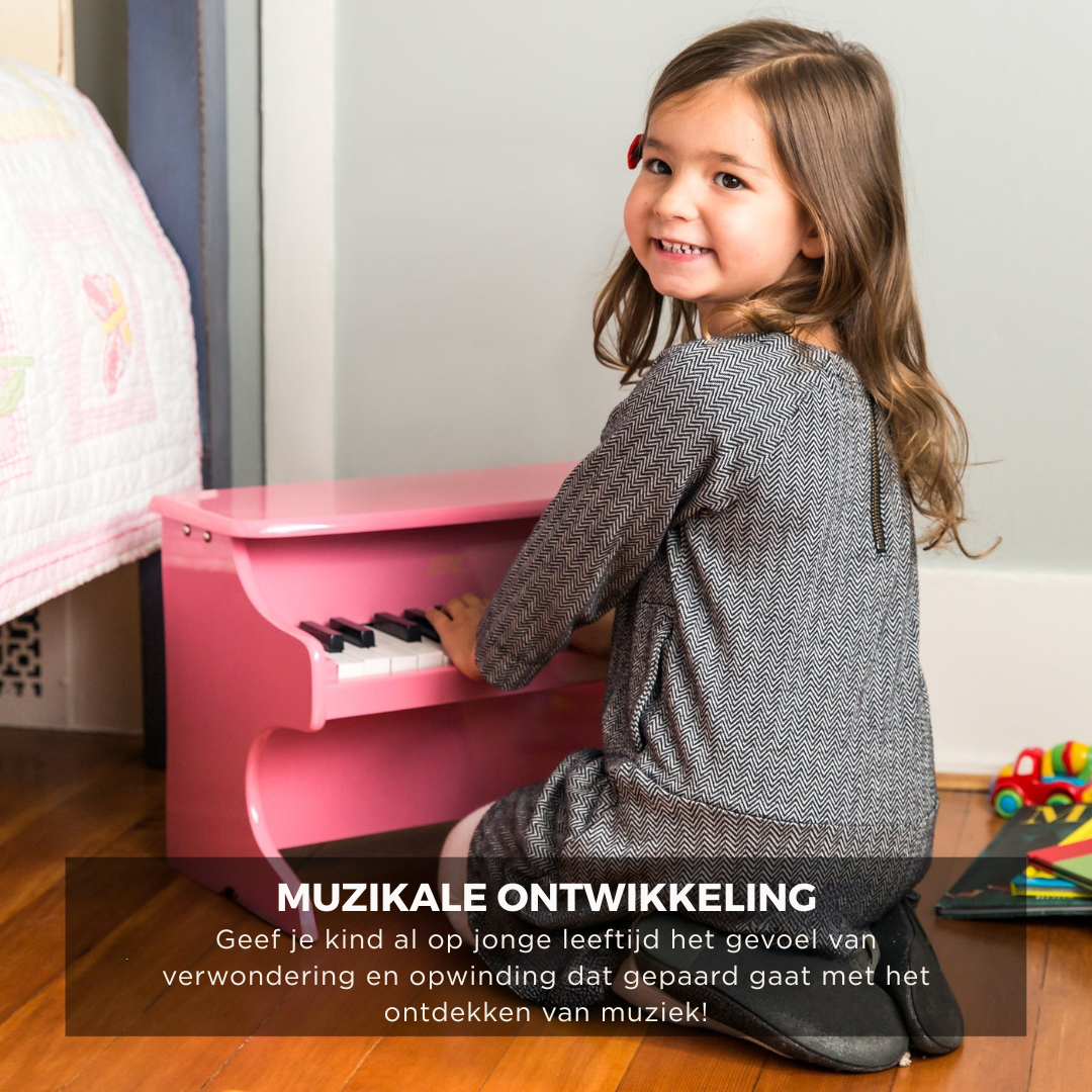 Houten Kinderpiano - Speelgoed Piano met 25 Toetsen en Muziekboek