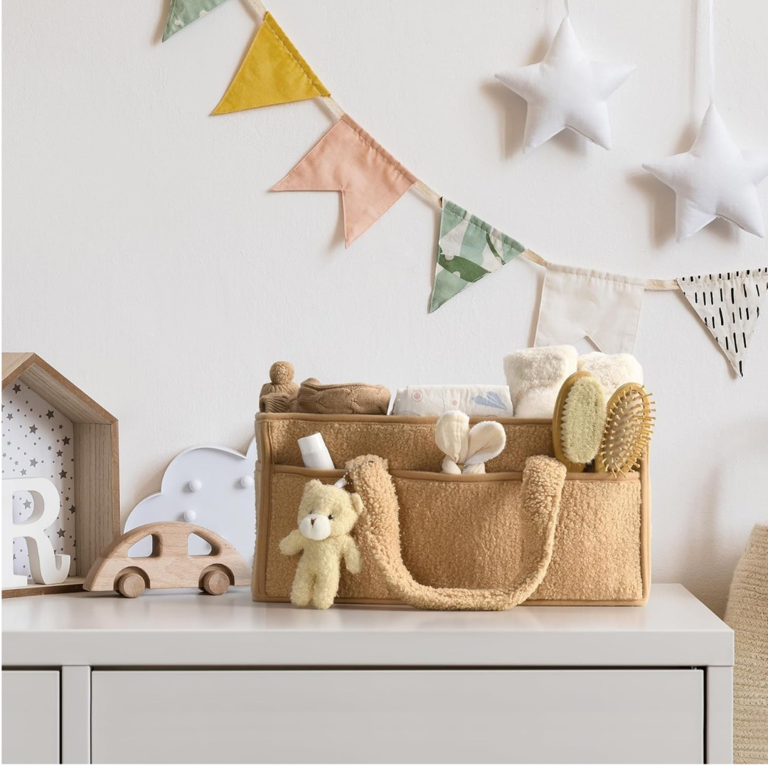Baby Luier Caddy Organizer – Pluche Opbergcaddy Voor De Babykamer