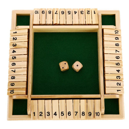 Shut the Box Bordspel – Houten Dobbel Flip-Spel