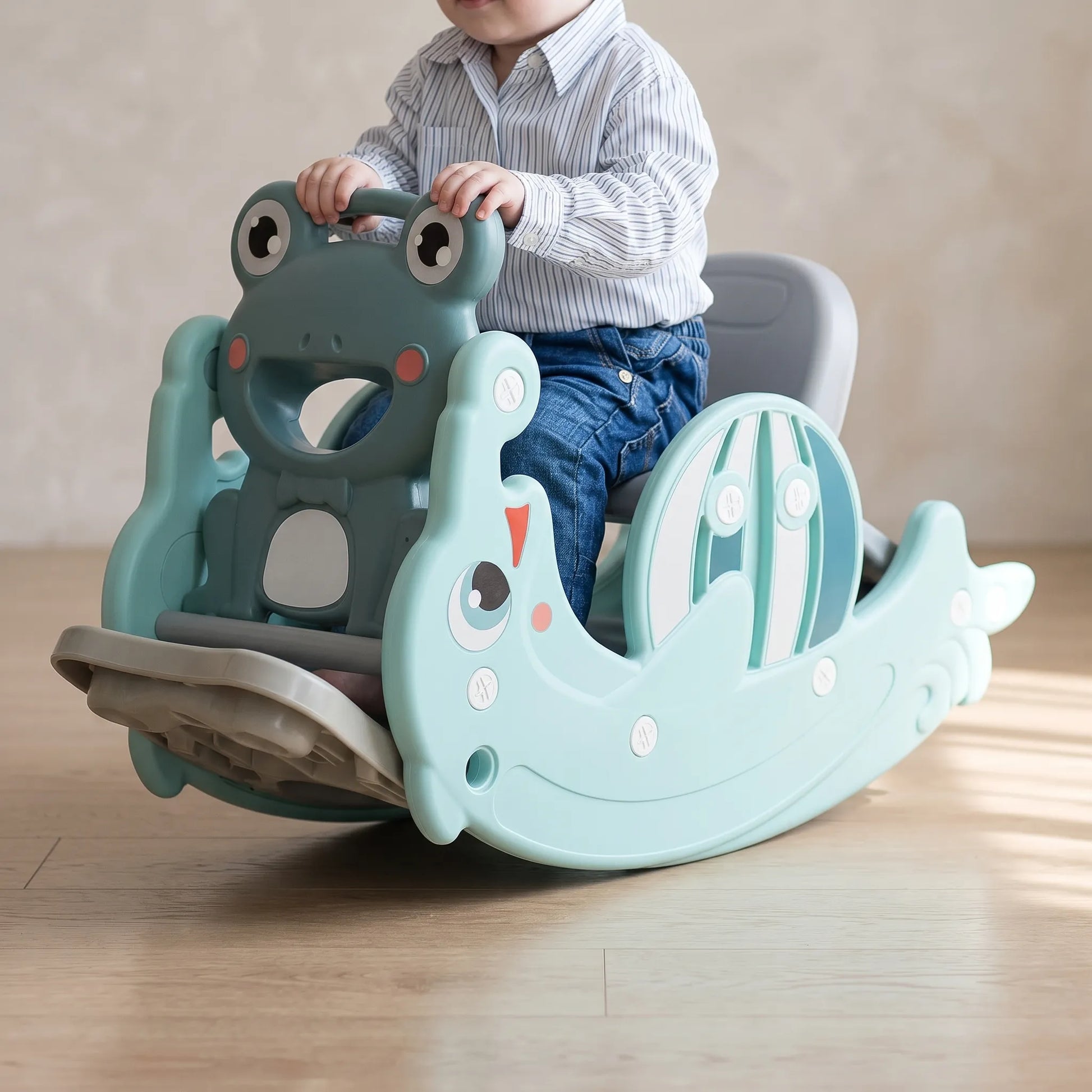 3-in-1 Baby Schommel- en Glijbaanset – Multifunctionele Indoor Speelset Voor Peuters