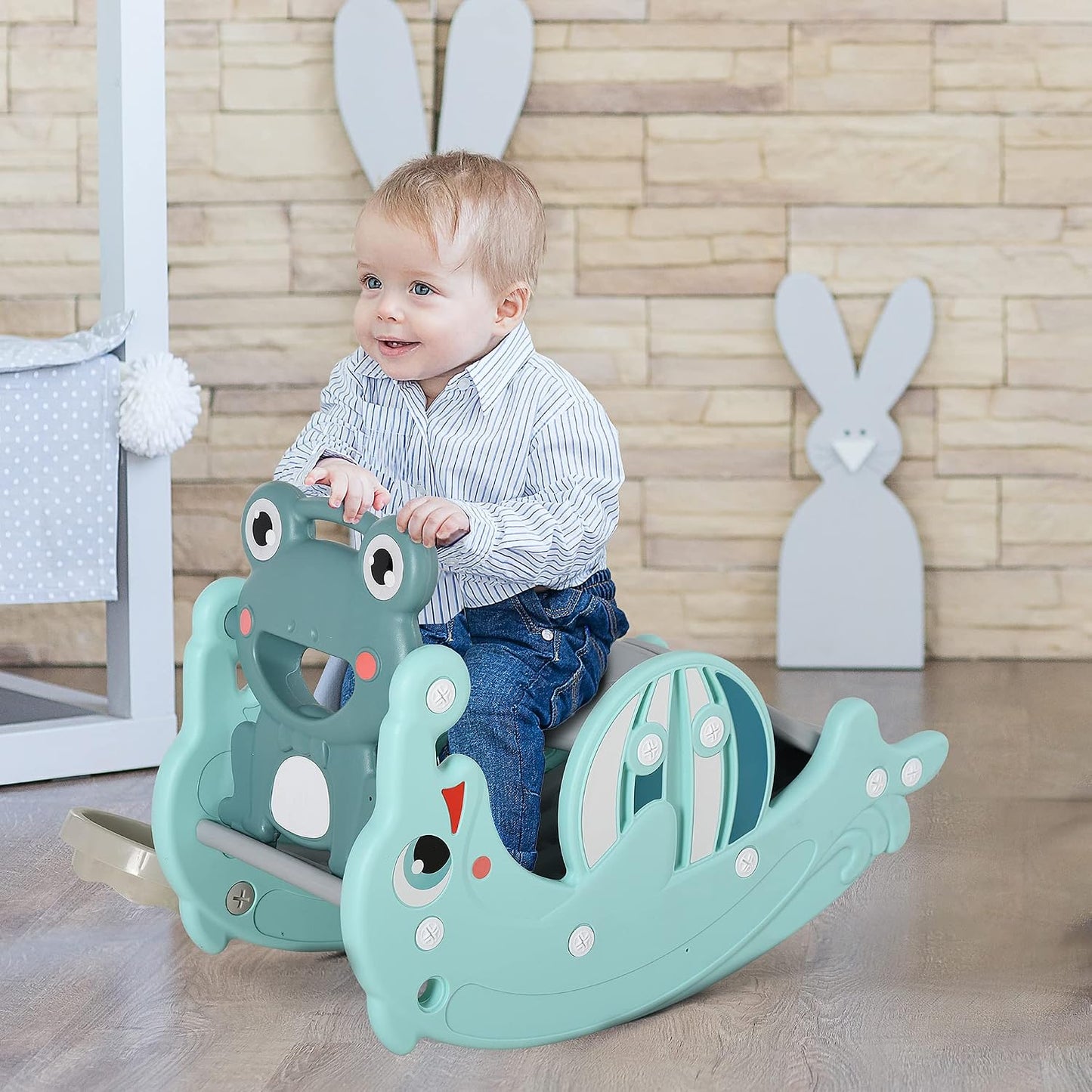 3-in-1 Baby Schommel- en Glijbaanset – Multifunctionele Indoor Speelset Voor Peuters