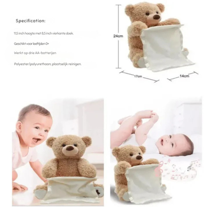 Kiekeboe Teddy - Grappige Teddy Knuffel voor Peuters