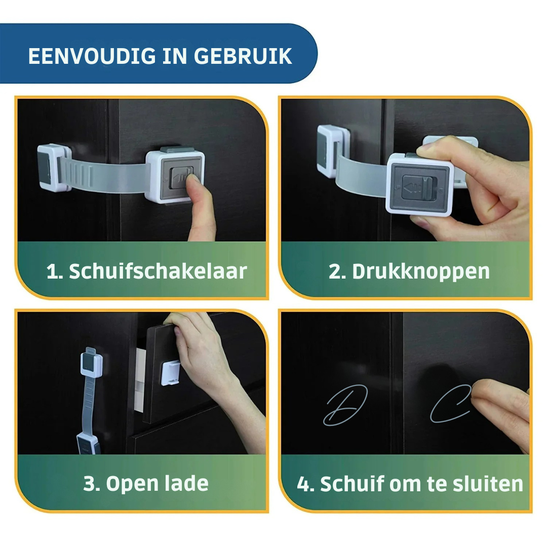 Baby Veiligheidskastslot – Kindveilige Vergrendelingsriem Voor Laden En Kastjes
