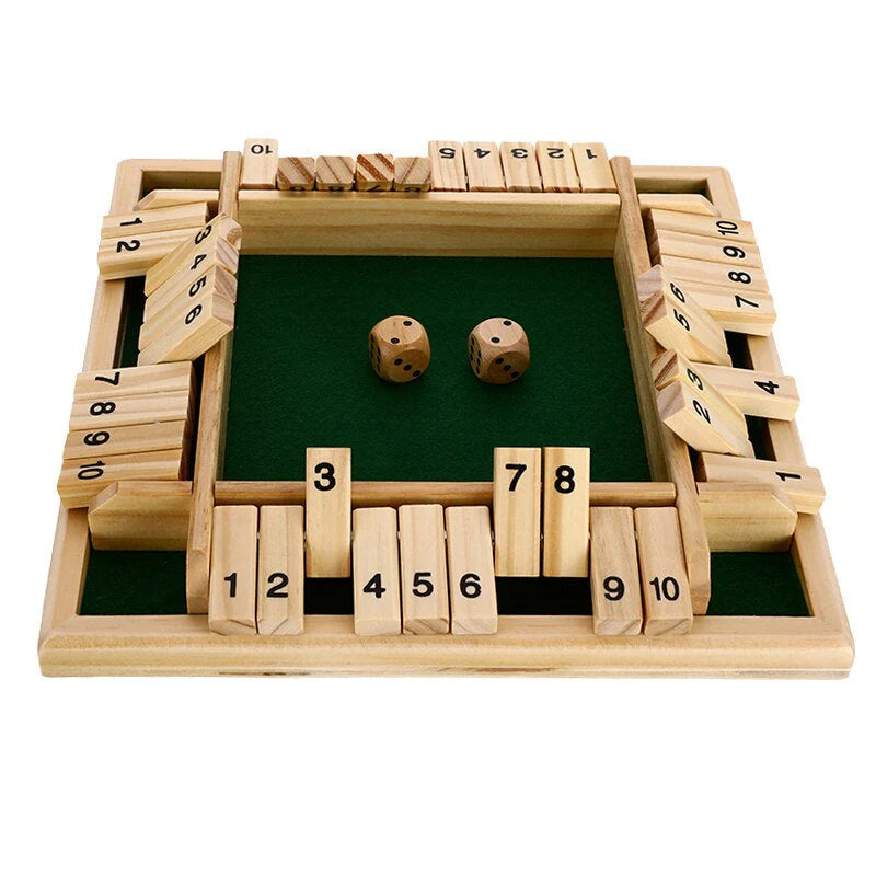 Shut the Box Bordspel – Houten Dobbel Flip-Spel
