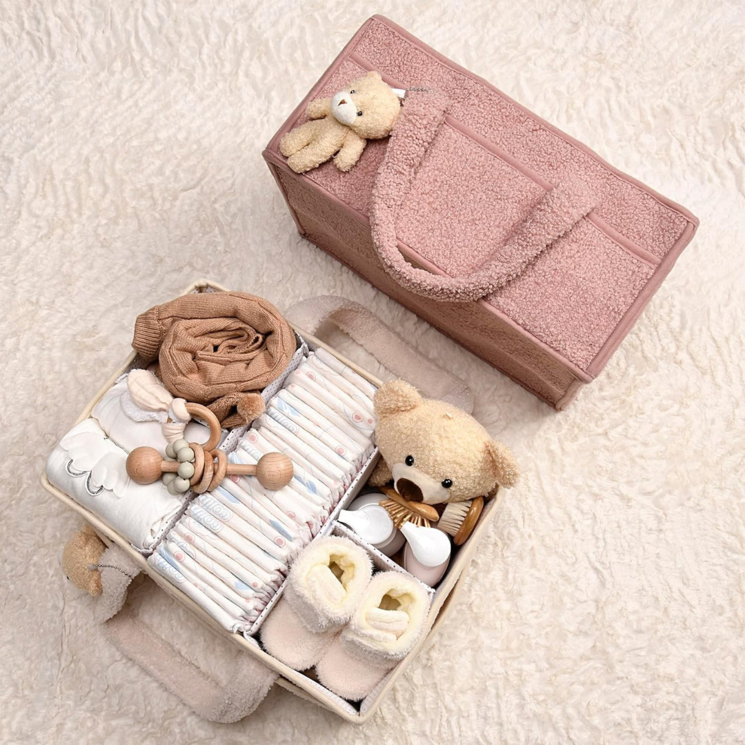 Baby Luier Caddy Organizer – Pluche Opbergcaddy Voor De Babykamer