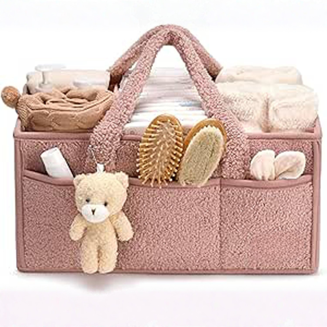 Baby Luier Caddy Organizer – Pluche Opbergcaddy Voor De Babykamer