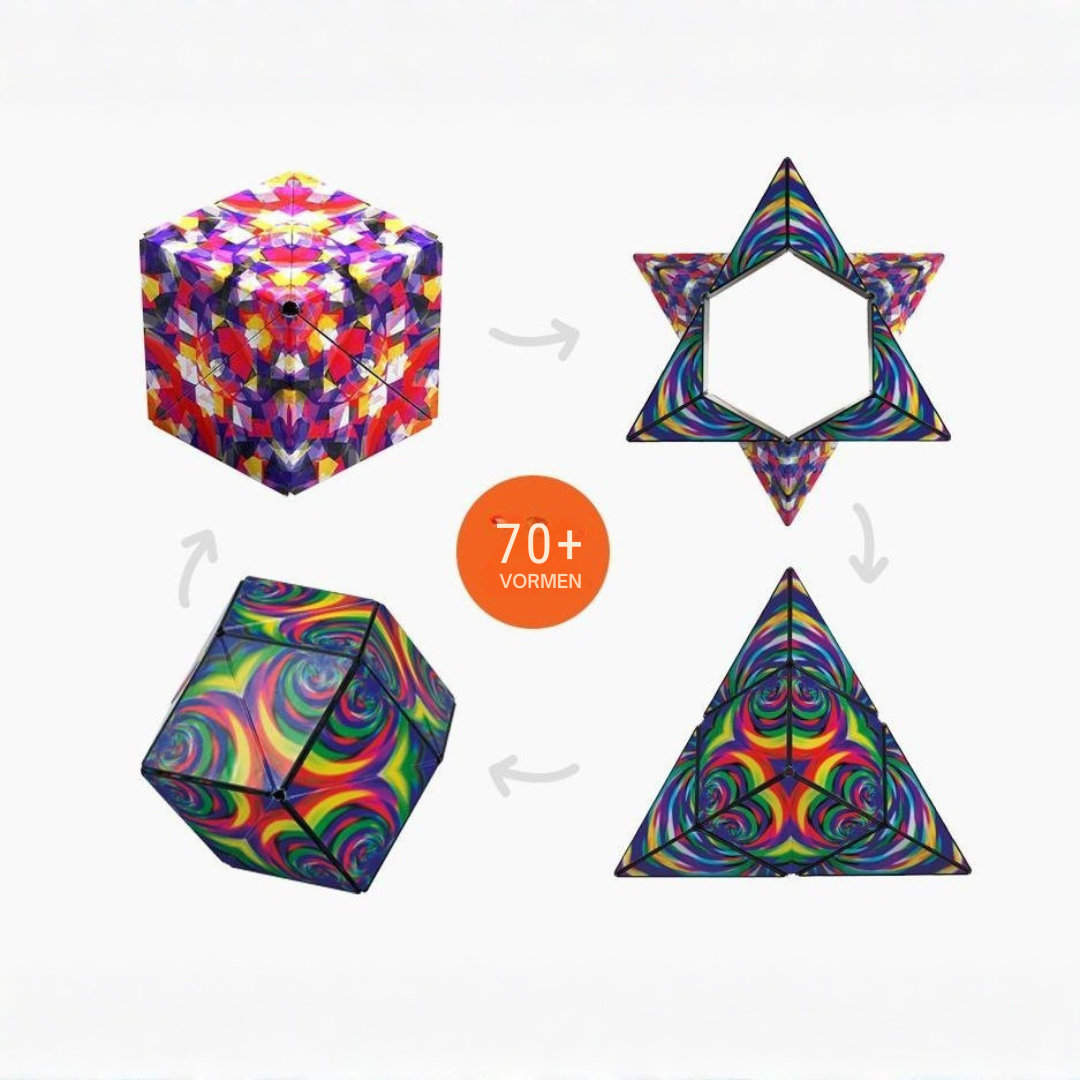Vormveranderende Puzzeldoos – Magnetische Shashibo Kubus Geometrische Puzzel Speelgoed