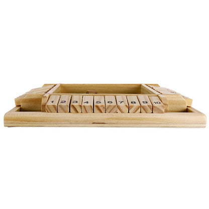 Shut the Box Bordspel – Houten Dobbel Flip-Spel