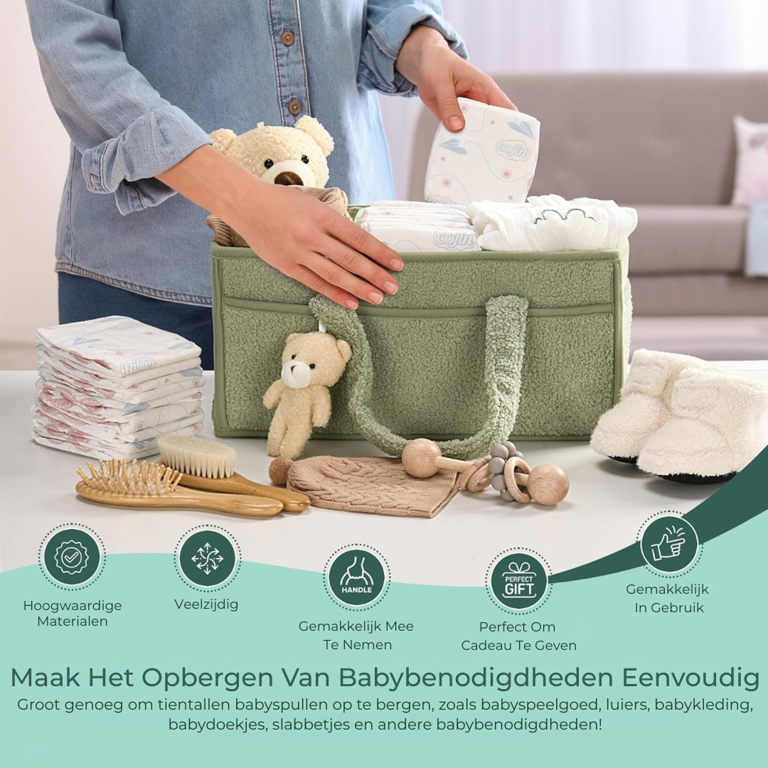 Baby Luier Caddy Organizer – Pluche Opbergcaddy Voor De Babykamer