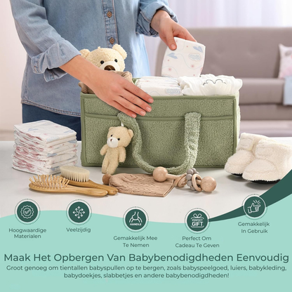 Baby Luier Caddy Organizer – Pluche Opbergcaddy Voor De Babykamer
