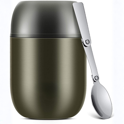 Geïsoleerde Voedselcontainer – Lekvrije Thermos Voedselpot Met Lepel