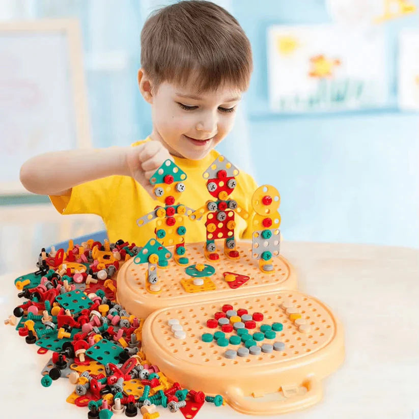 Montessori Elektrische Boorset – Bouwgereedschap Speelset Voor Kleine Ingenieurs