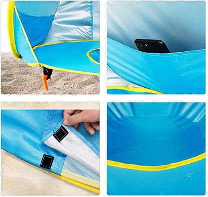 Baby Strandtent Met Zwembad – Pop-up Zonnescherm Voor Baby’s