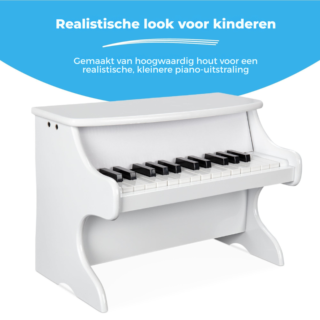 Houten Kinderpiano - Speelgoed Piano met 25 Toetsen en Muziekboek