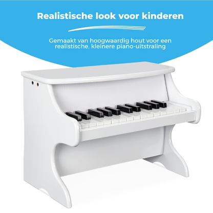Houten Kinderpiano - Speelgoed Piano met 25 Toetsen en Muziekboek