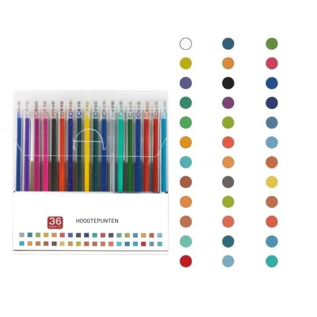 Glitter Gelpennen - Set van Sprankelende Gelpennen voor Kinderen