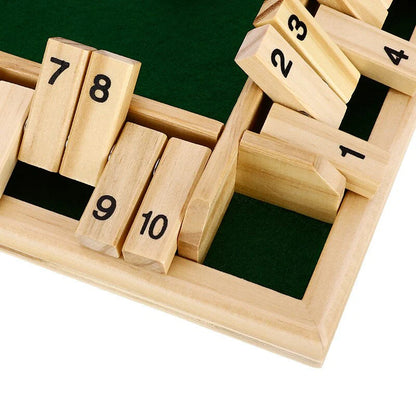 Shut the Box Bordspel – Houten Dobbel Flip-Spel
