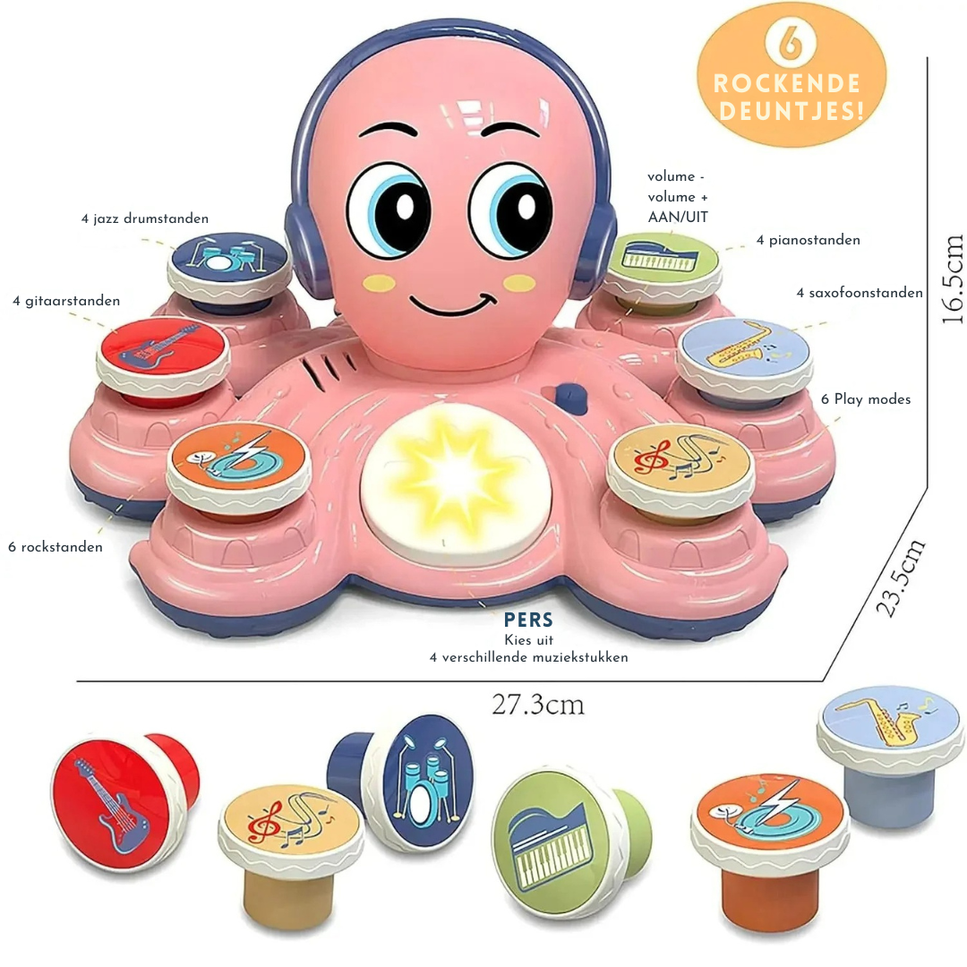 Octopus Wippertje – Baby Octopus Trommel- & Muziekspeelgoed