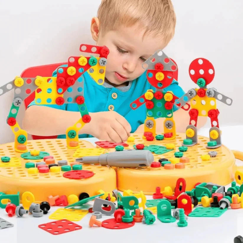 Montessori Elektrische Boorset – Bouwgereedschap Speelset Voor Kleine Ingenieurs