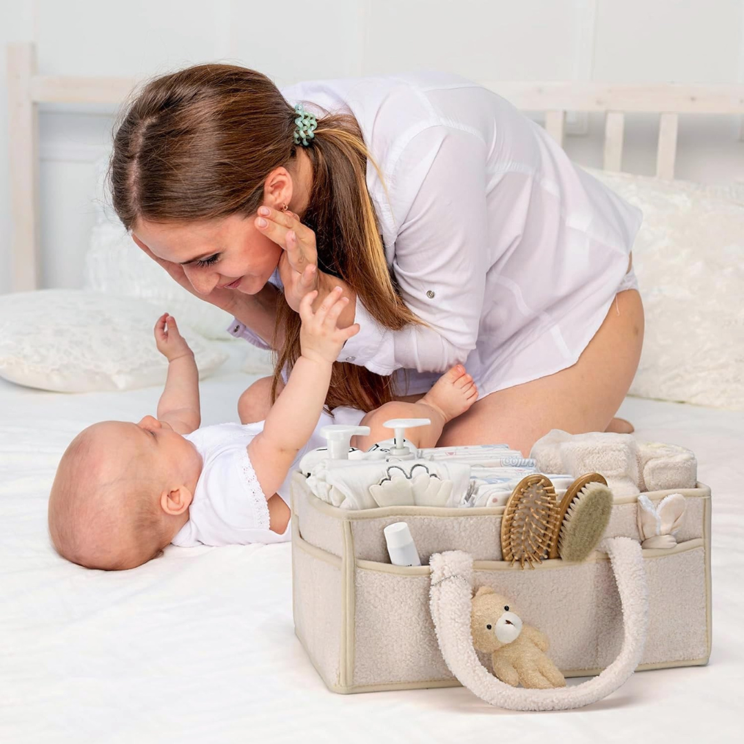 Baby Luier Caddy Organizer – Pluche Opbergcaddy Voor De Babykamer