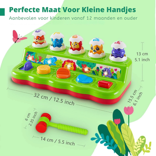 Dierenslaanspeelgoed – Whack-a-Dier Pop-up Spel Met Muziek