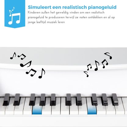 Houten Kinderpiano - Speelgoed Piano met 25 Toetsen en Muziekboek