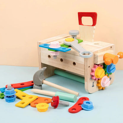 Montessori Peuter Gereedschapsset – Houten Werkbank Toolbox Speelgoed
