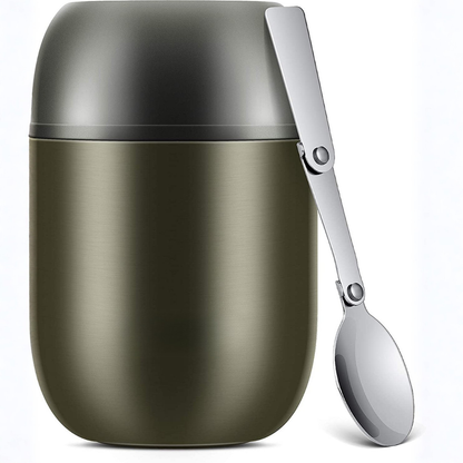 Geïsoleerde Voedselcontainer – Lekvrije Thermos Voedselpot Met Lepel