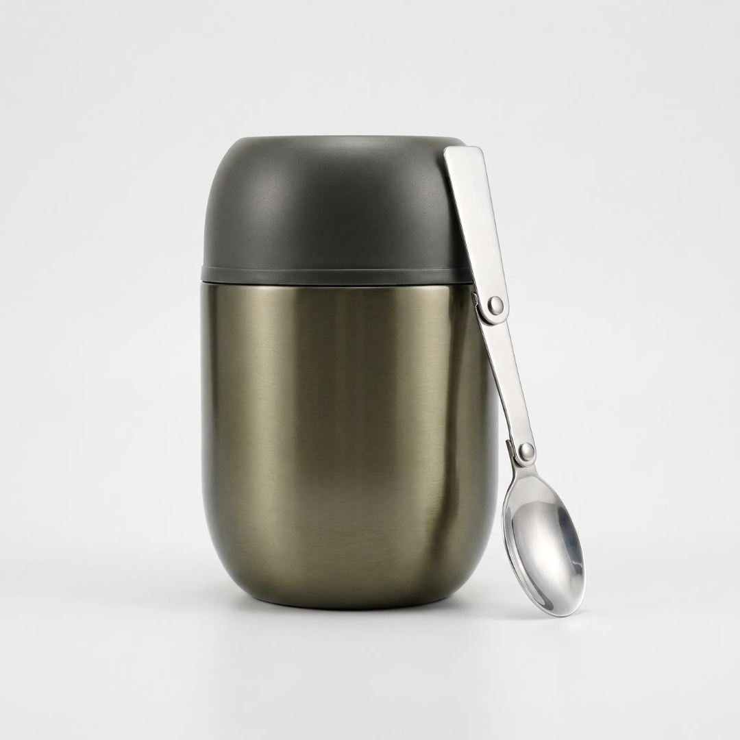 Geïsoleerde Voedselcontainer – Lekvrije Thermos Voedselpot Met Lepel