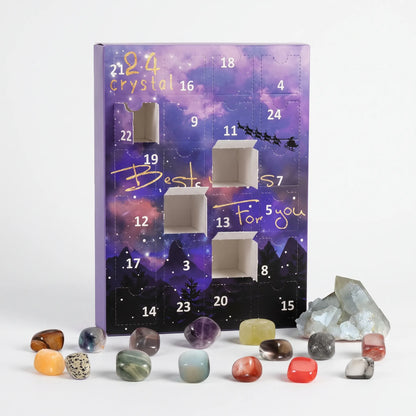 Adventskalender Kinderen Edelstenen | 24 Mineralen en Kristallen | Educatief Cadeau