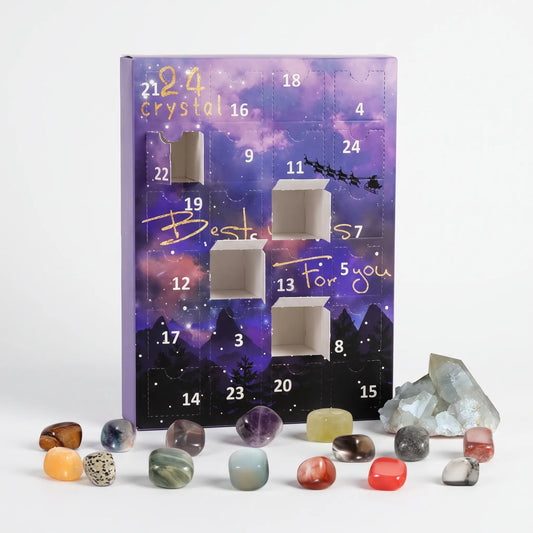 Adventskalender Kinderen Edelstenen | 24 Mineralen en Kristallen | Educatief Cadeau
