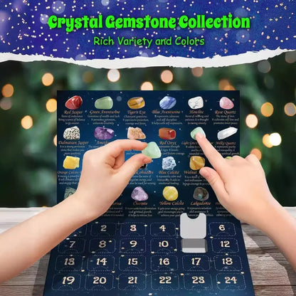 Adventskalender Kinderen Edelstenen | 24 Mineralen en Kristallen | Educatief Cadeau