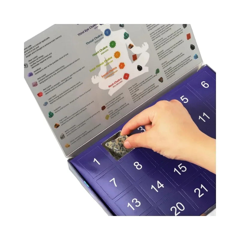 Adventskalender Kinderen Edelstenen | 24 Mineralen en Kristallen | Educatief Cadeau